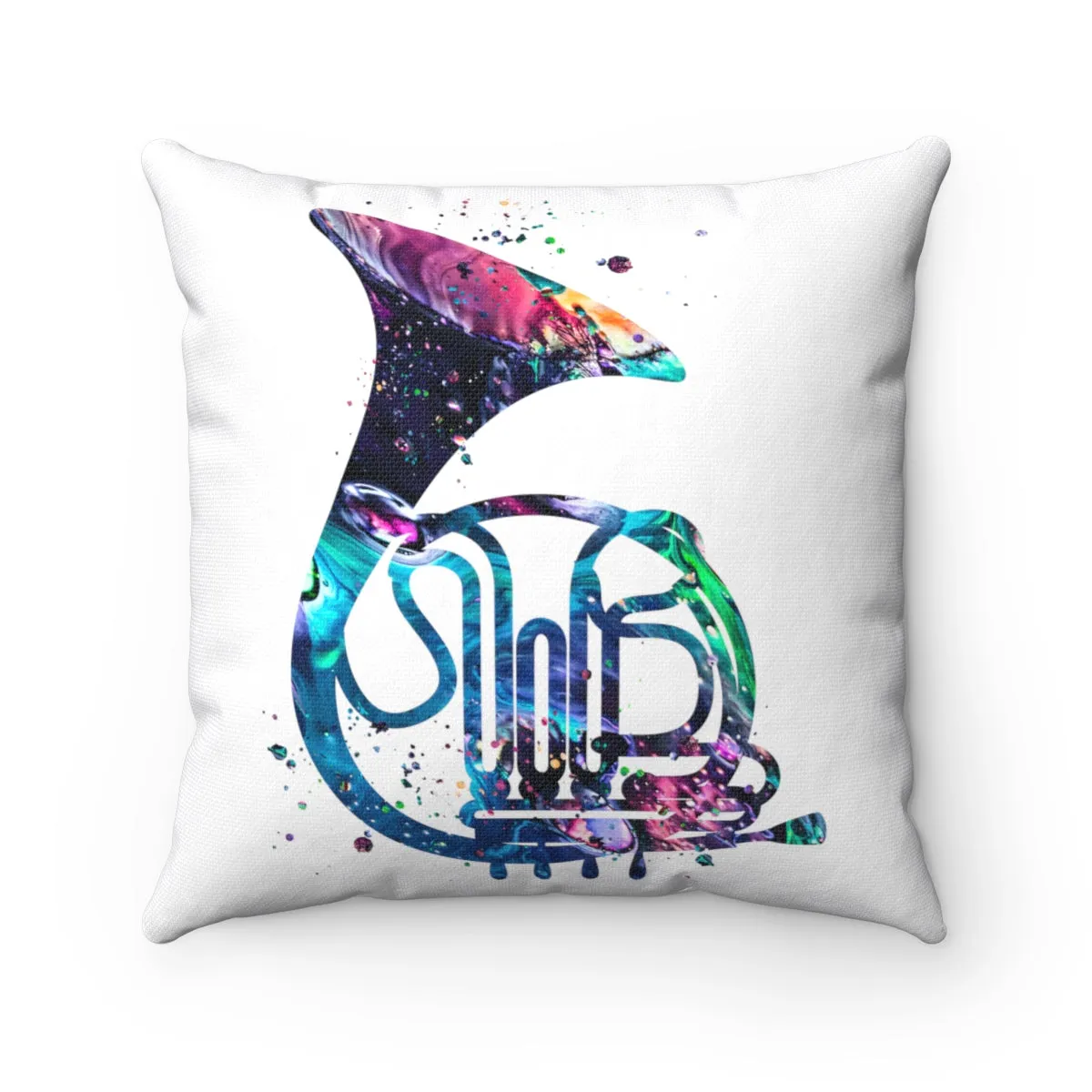 French Horn Square Pillow