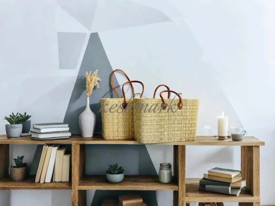 French Market Basket, Eco-Friendly Grocery Tote, Stylish French Market Bag