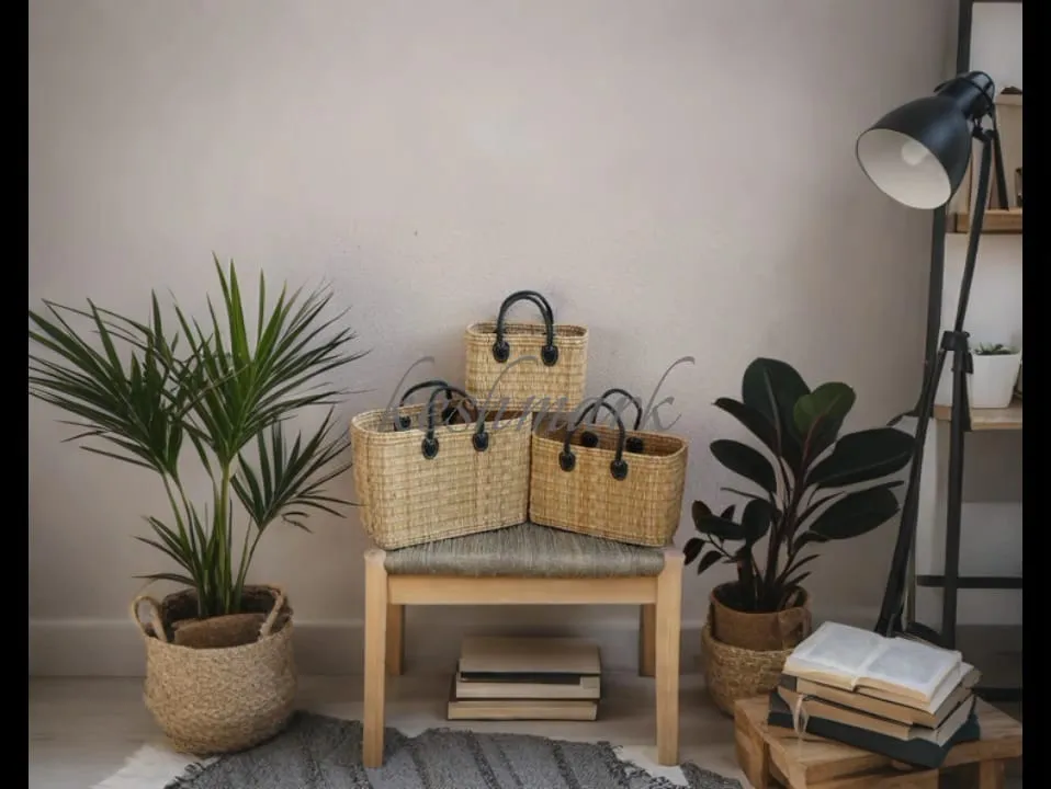 French Market Basket, Eco-Friendly Grocery Tote, Stylish French Market Bag