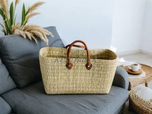 French Market Basket, Eco-Friendly Grocery Tote, Stylish French Market Bag