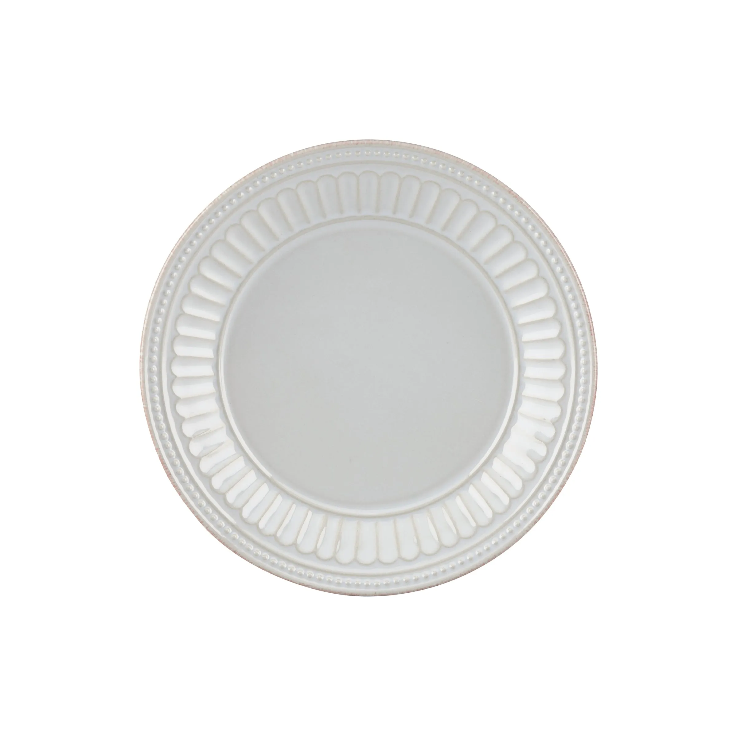 French Perle Groove Dove Grey™ Dessert Plate