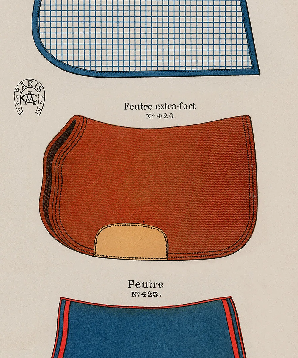 French Saddle Pad Print