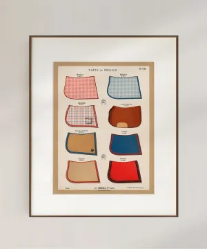 French Saddle Pad Print
