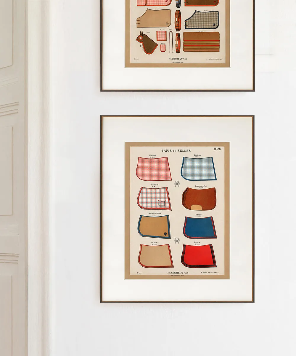 French Saddle Pad Print