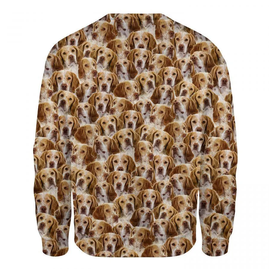 French Spaniel - Full Face - Premium Sweatshirt