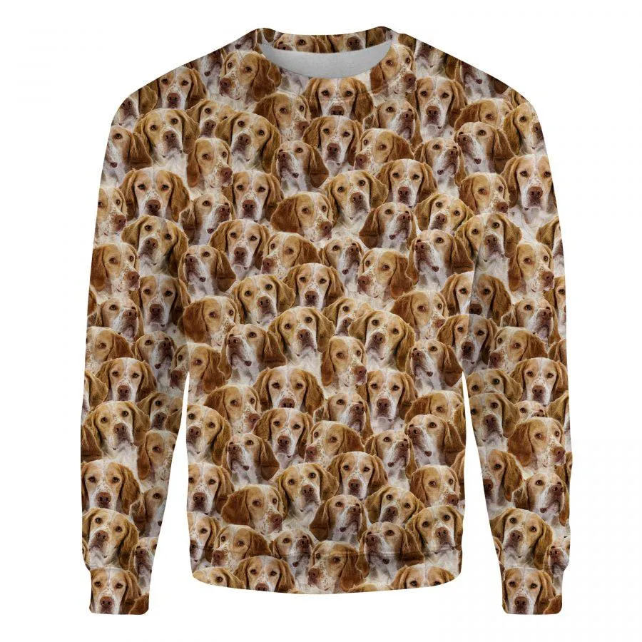 French Spaniel - Full Face - Premium Sweatshirt