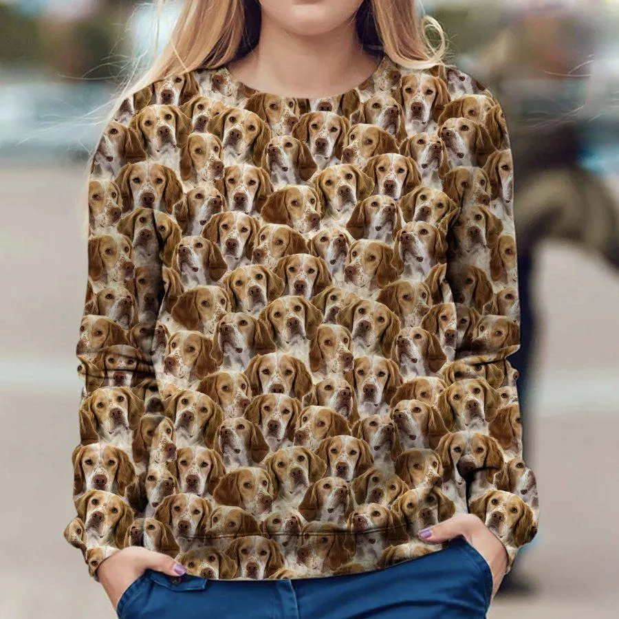 French Spaniel - Full Face - Premium Sweatshirt