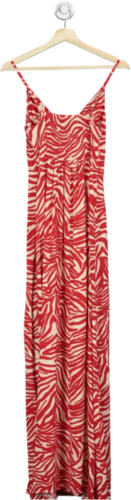 Friends Like These Red Zebra Print Maxi Dress UK 8