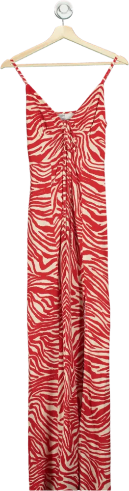Friends Like These Red Zebra Print Maxi Dress UK 8