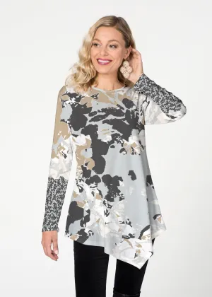 Frosted Gold (19109) ~ Asymmetrical French Terry Tunic