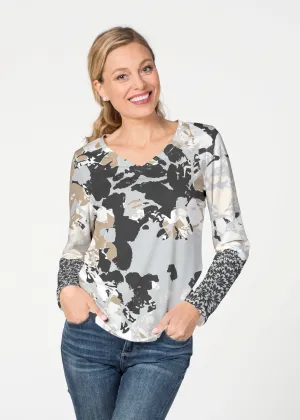 Frosted Gold (19109) ~ French Terry V-neck Top