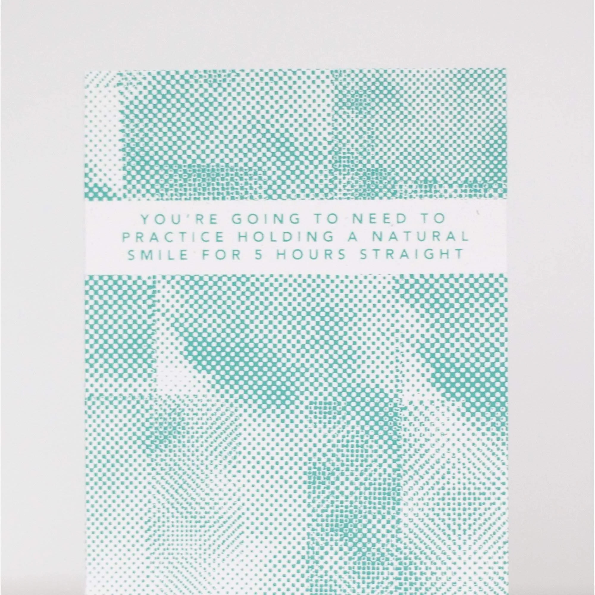 funny wedding card, practice your wedding smile, be in our wedding party card