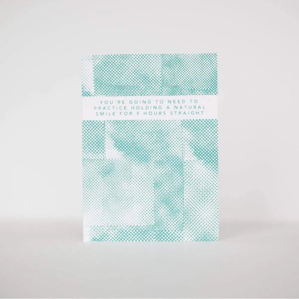 funny wedding card, practice your wedding smile, be in our wedding party card