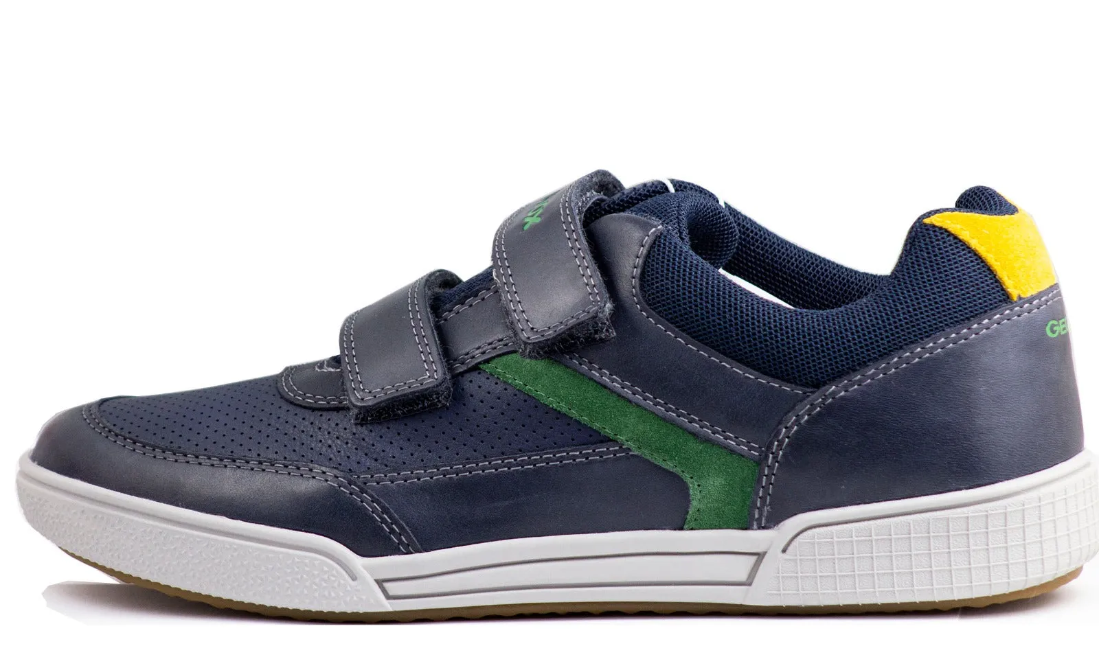 Geox Boy's J Poseido Navy Green Fashion Sneake