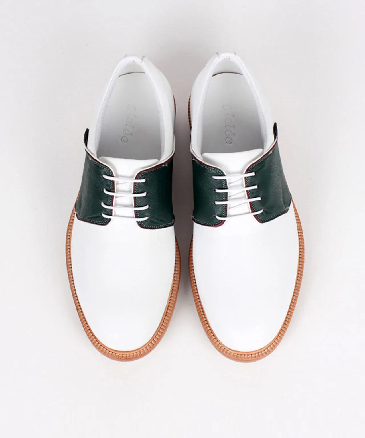 Giclee Men's Tour Player Premium Leather Golf Shoes- Green