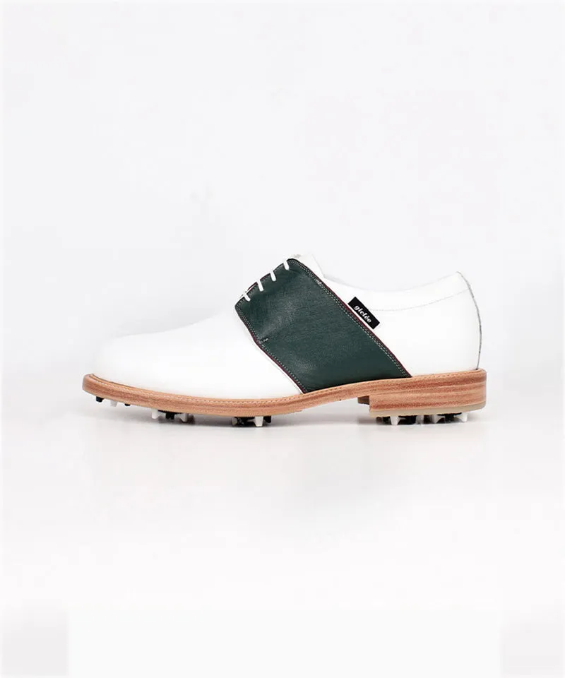 Giclee Men's Tour Player Premium Leather Golf Shoes- Green