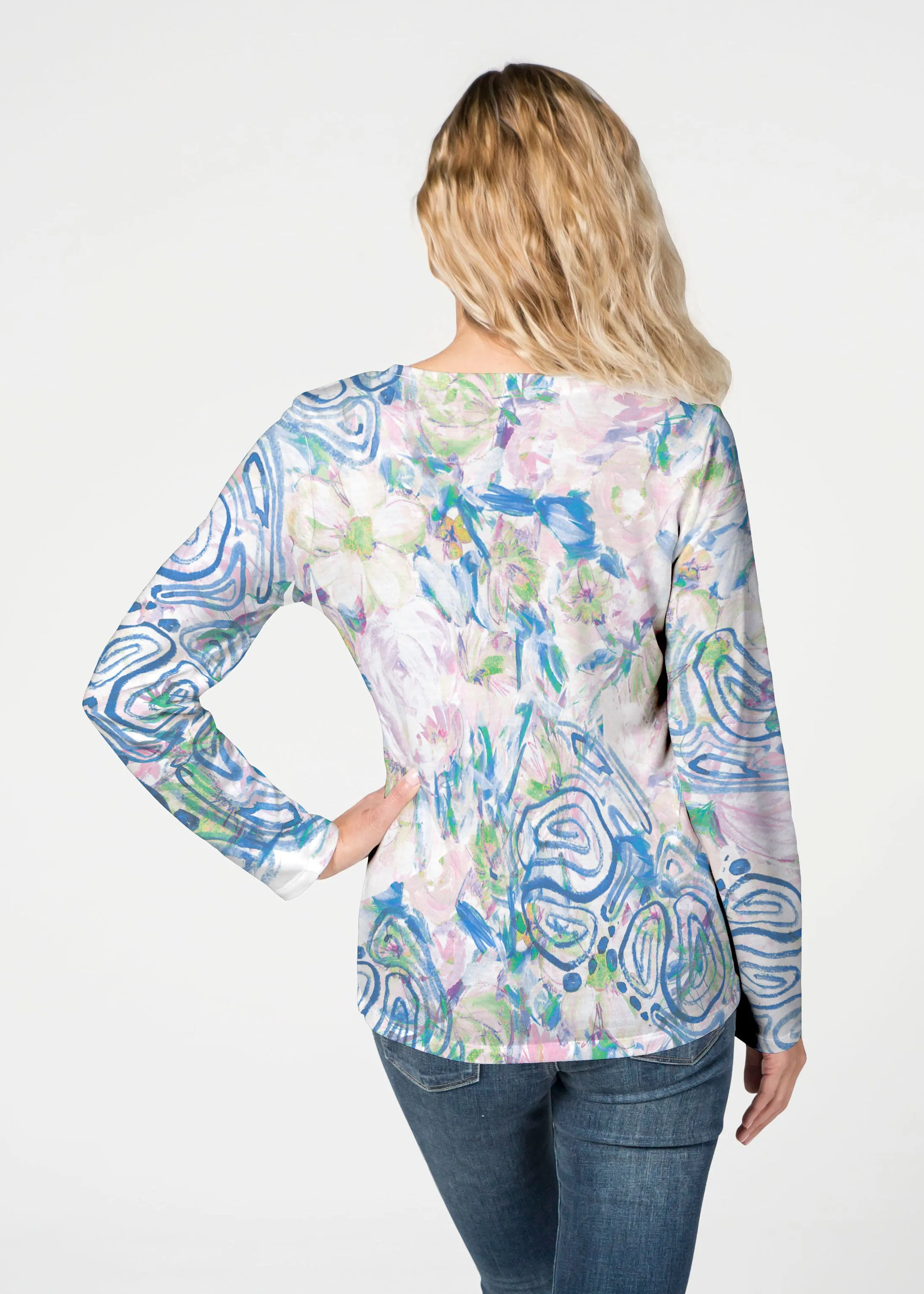 GiGi (17251) ~ French Terry V-neck Top
