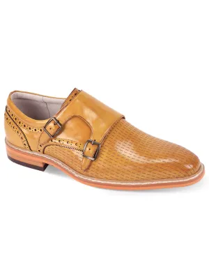 Giovanni Rocky Double Monk Strap Dress Shoes - Scotch