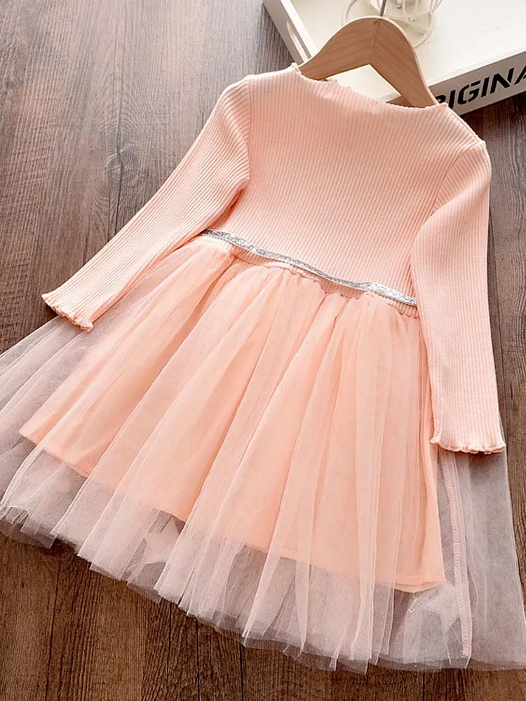 Girls Pink Tutu Party Dress with Silver Stars - 1 to 5 Years