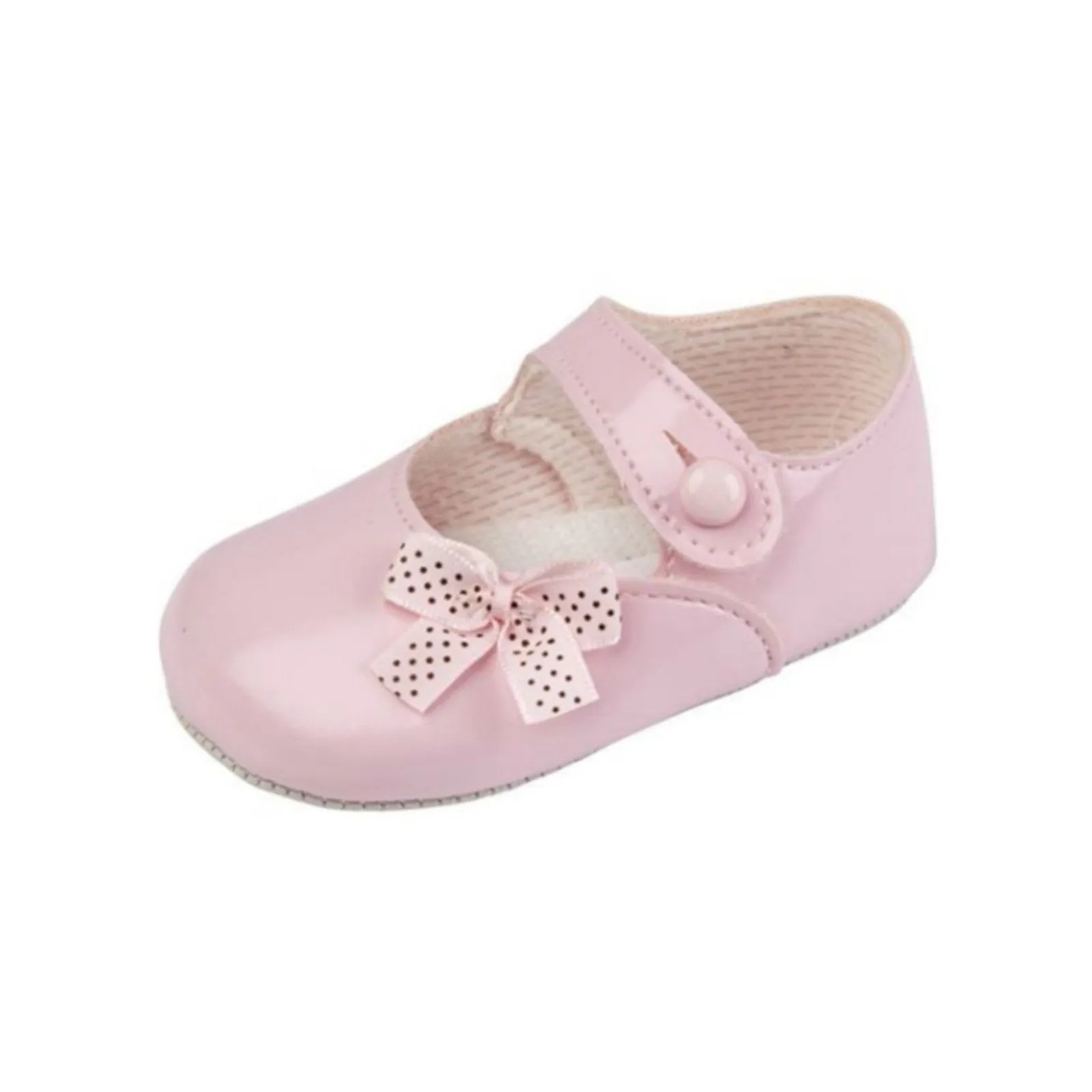 Girls Polka Dot Bow Shoes