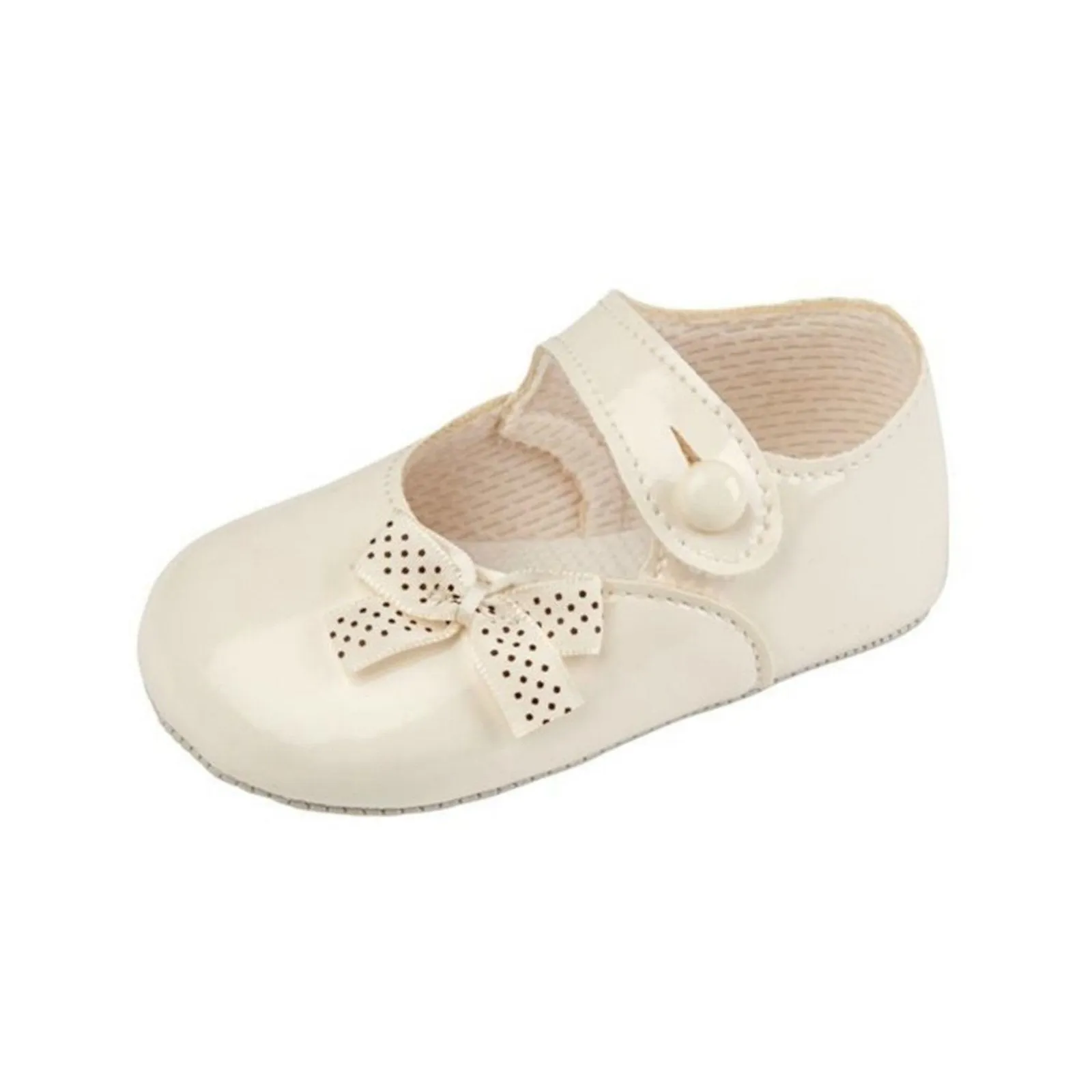 Girls Polka Dot Bow Shoes