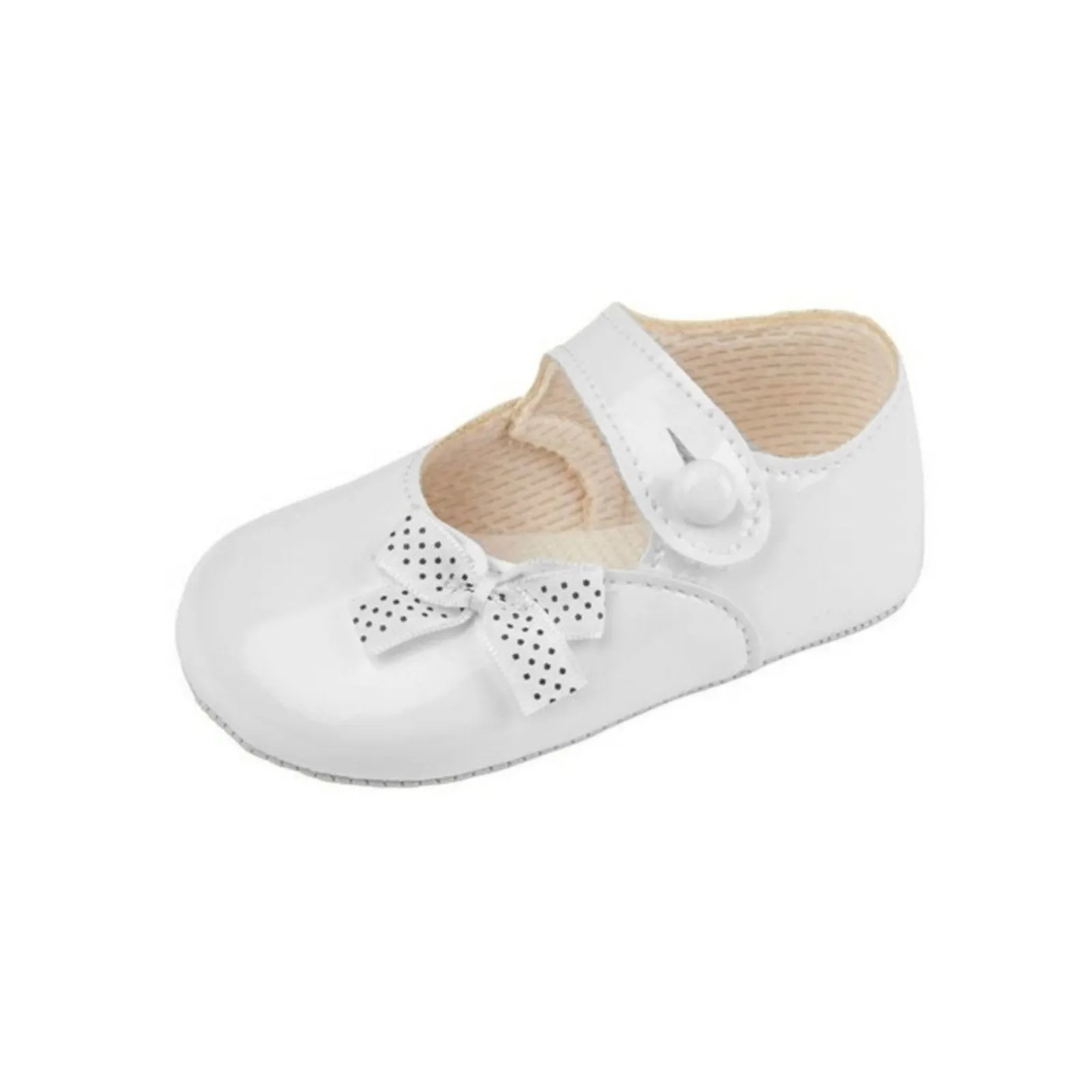 Girls Polka Dot Bow Shoes