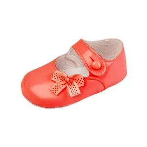 Girls Polka Dot Bow Shoes