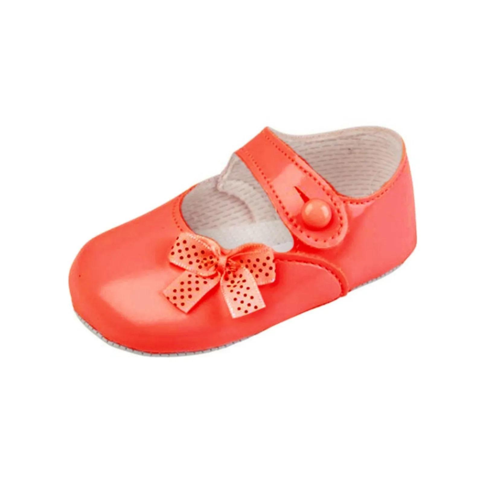 Girls Polka Dot Bow Shoes
