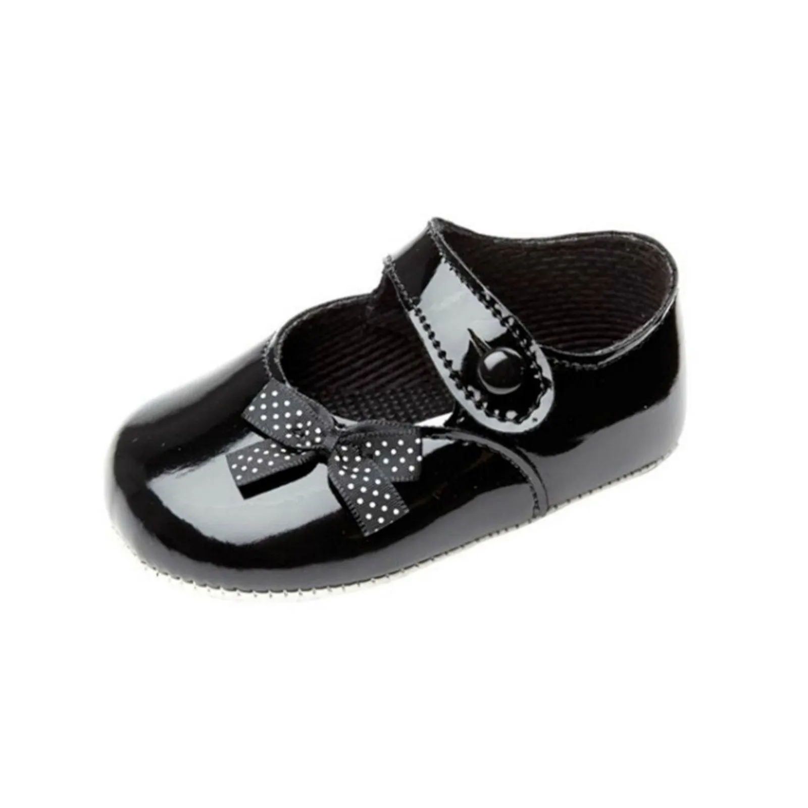 Girls Polka Dot Bow Shoes