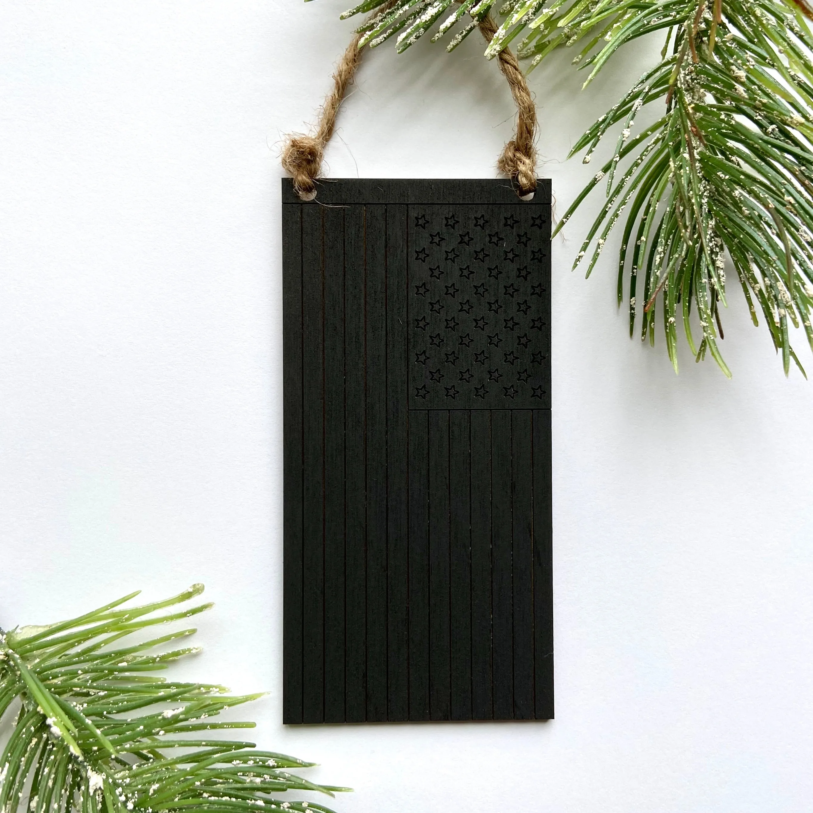 Give No Quarters - American Flag Christmas Ornament