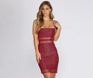 Glimmer And Stylish Glitter Mini Dress