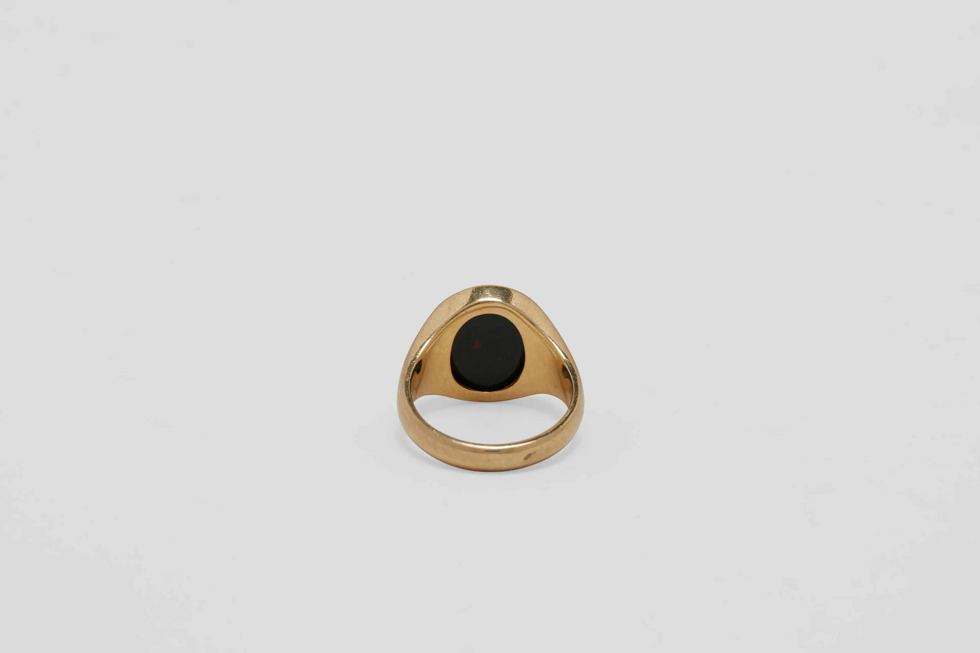 Gold Bloodstone Signet Ring