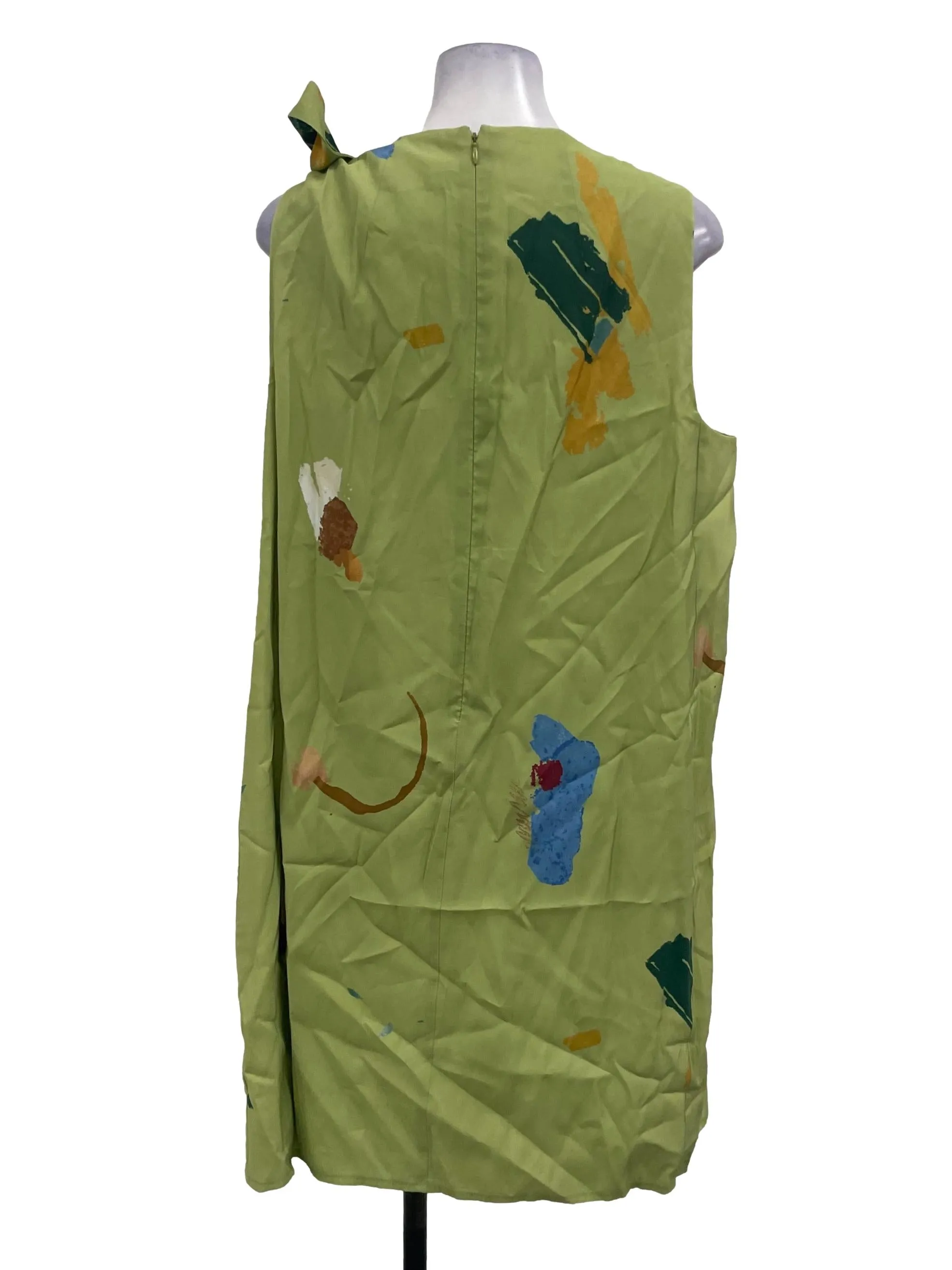 Green Botany Ribbon Spag Dress OSN