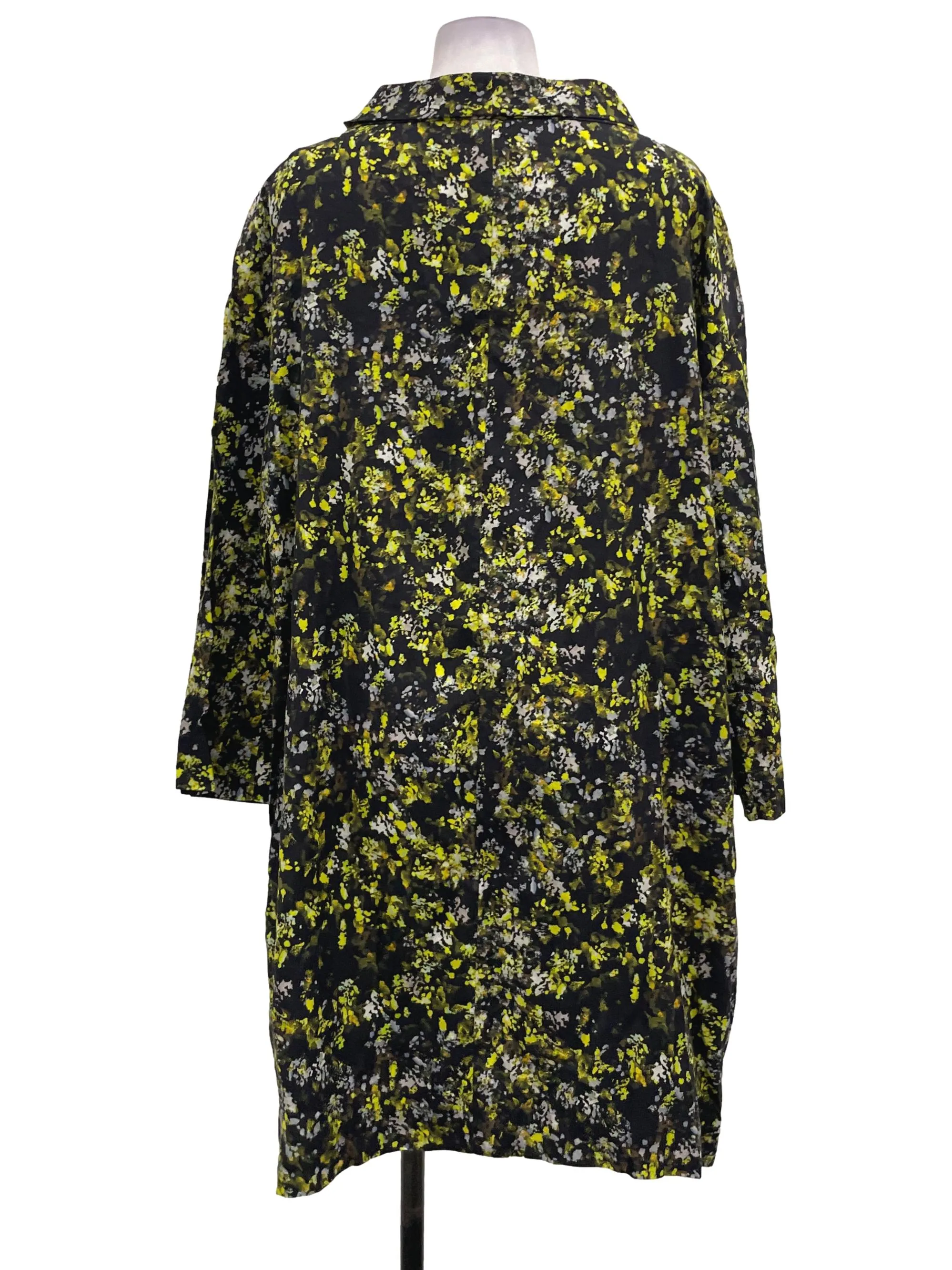 Green Floral Half Sleeve Dress