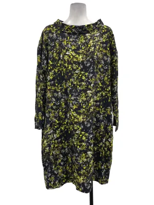 Green Floral Half Sleeve Dress