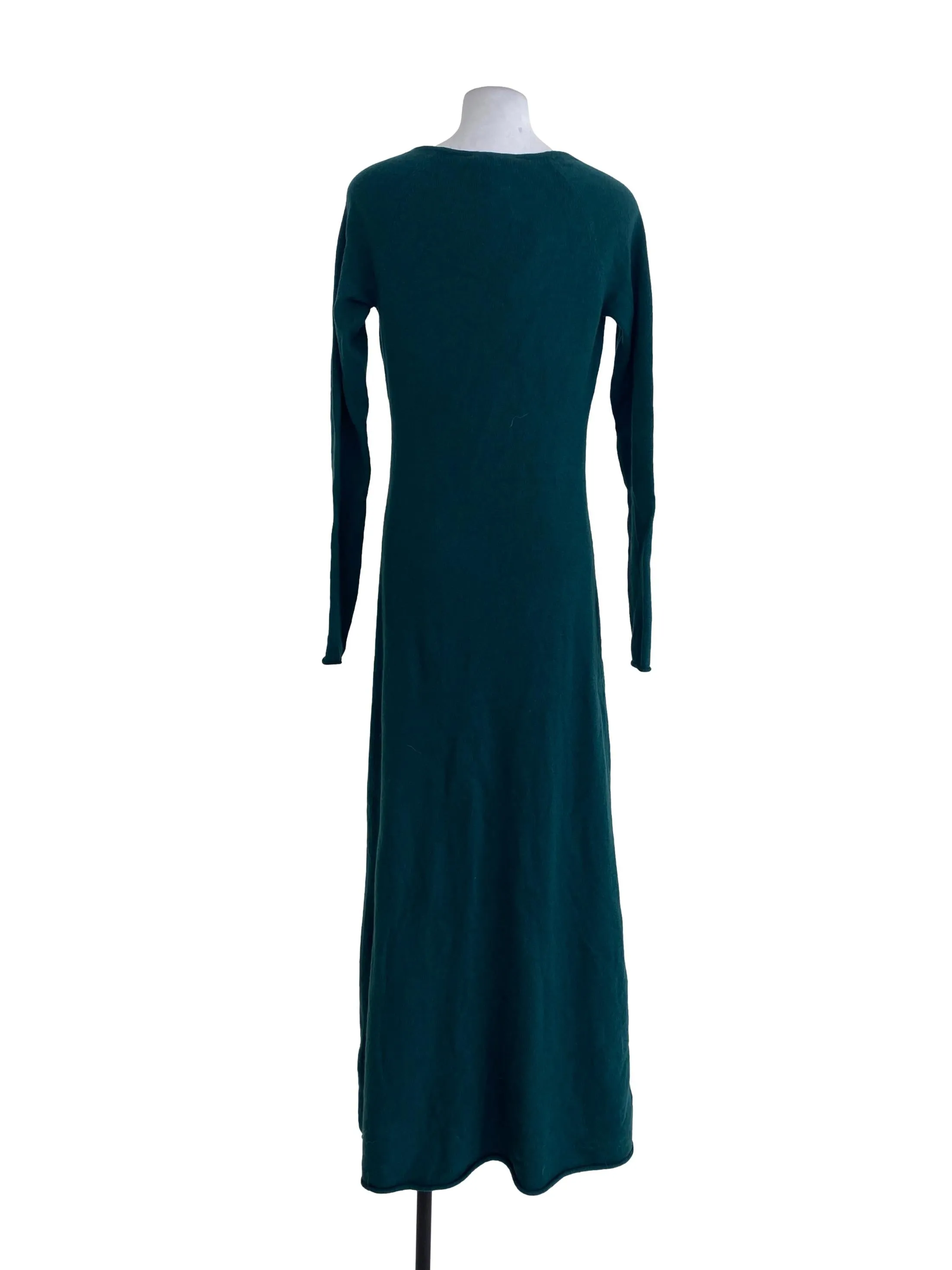 Green Long Sleeved Slip Dress