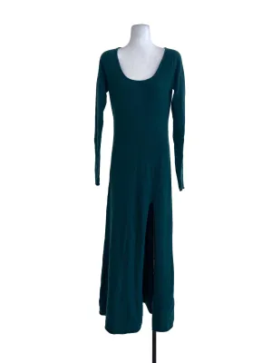 Green Long Sleeved Slip Dress
