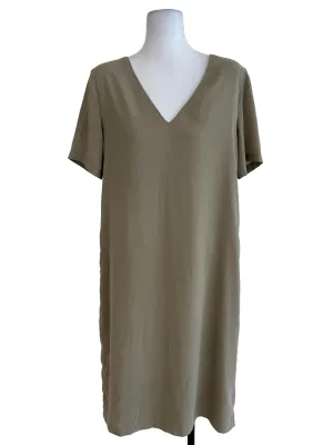 Green Olive Trapezoid Dress