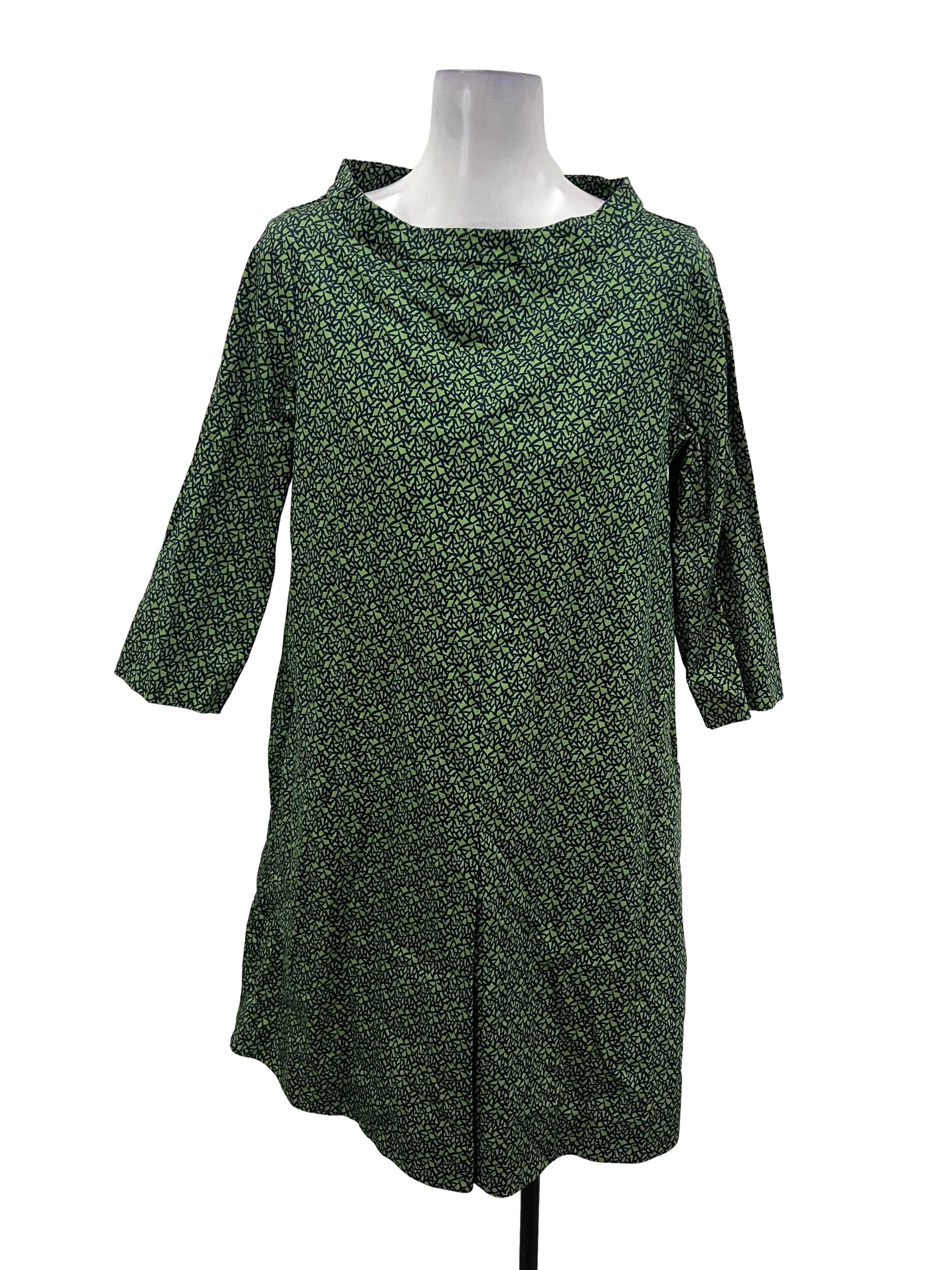 Green Printed Shift Dress