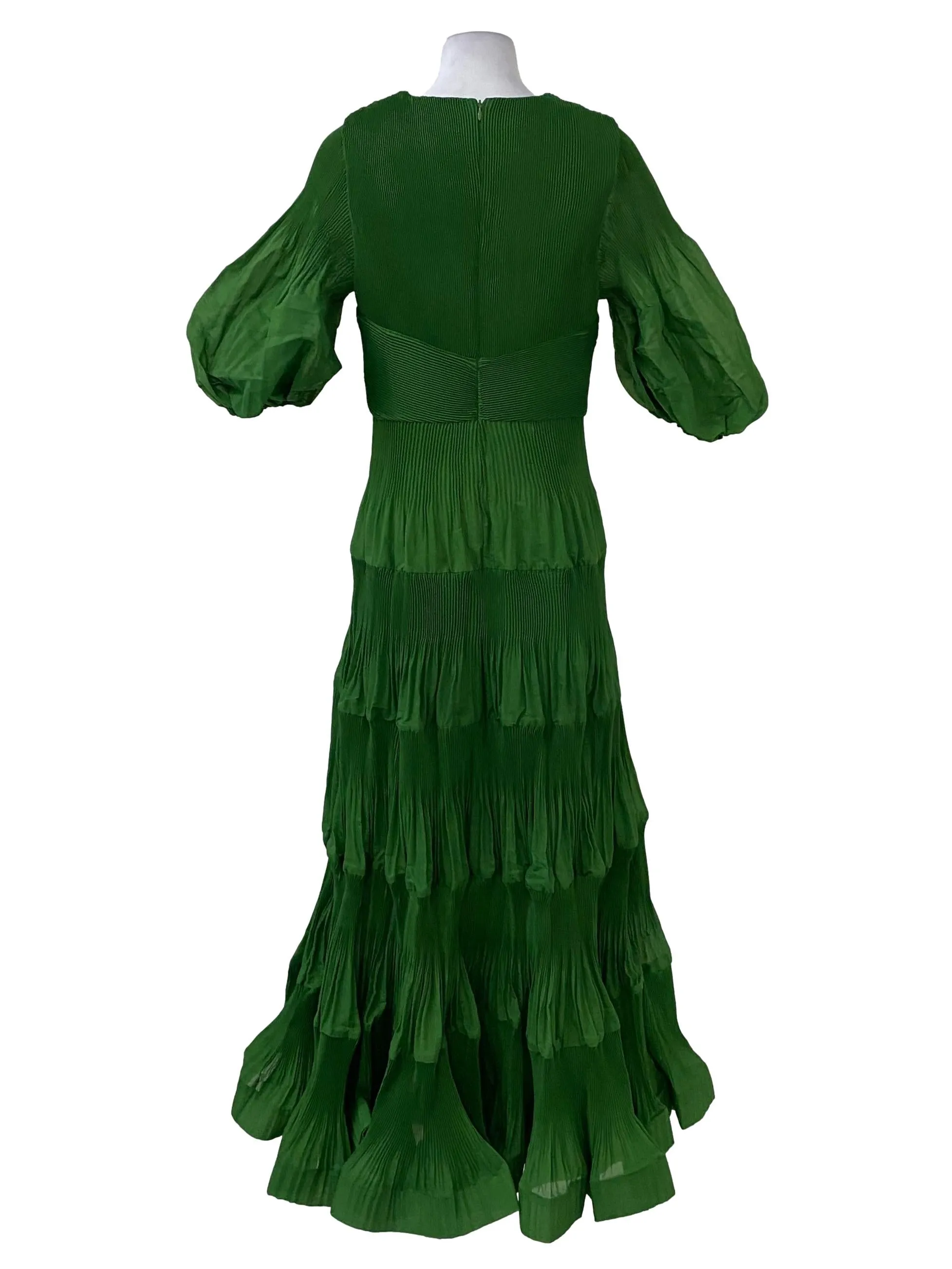 Green V-Neck Dress