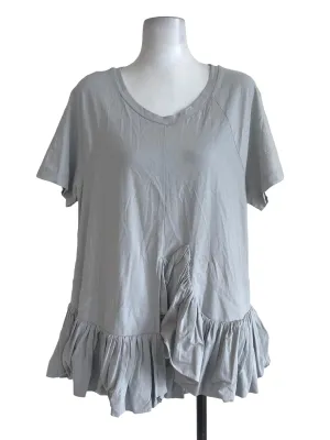 Grey Ruffled Hem Dress