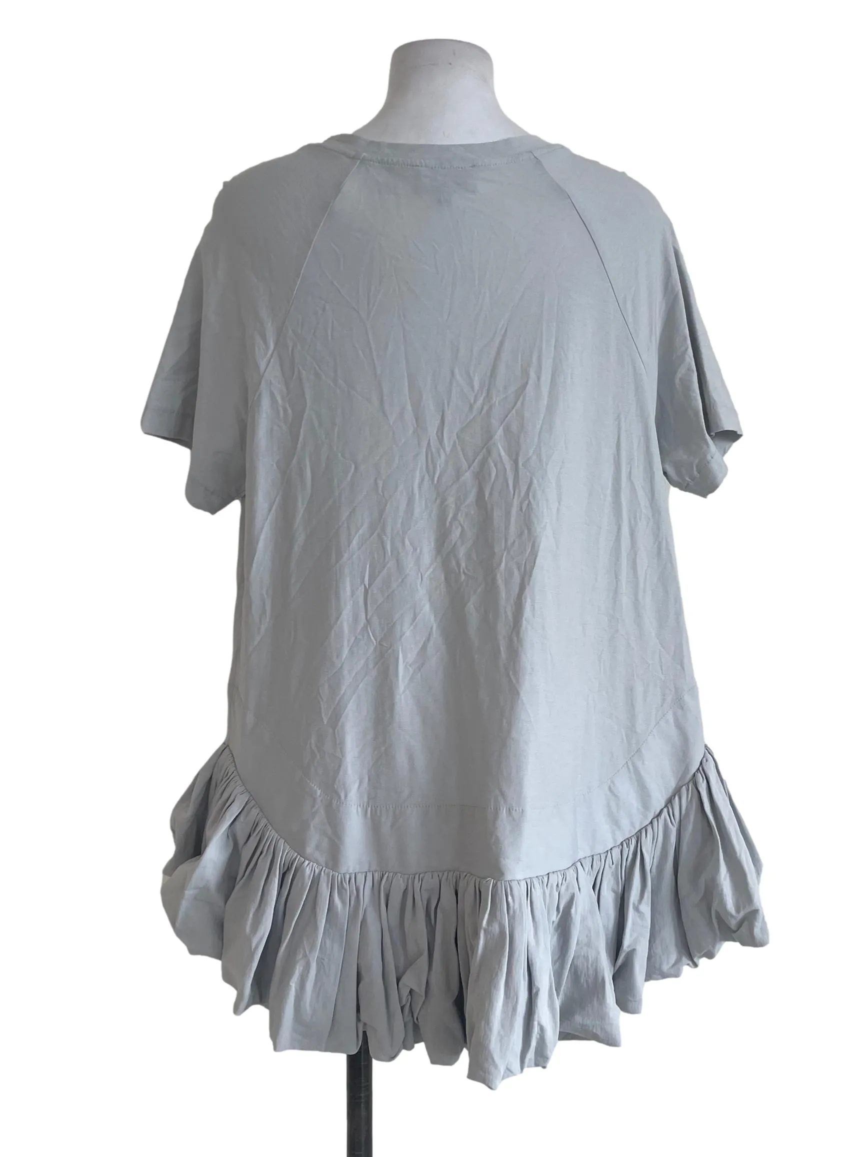 Grey Ruffled Hem Dress