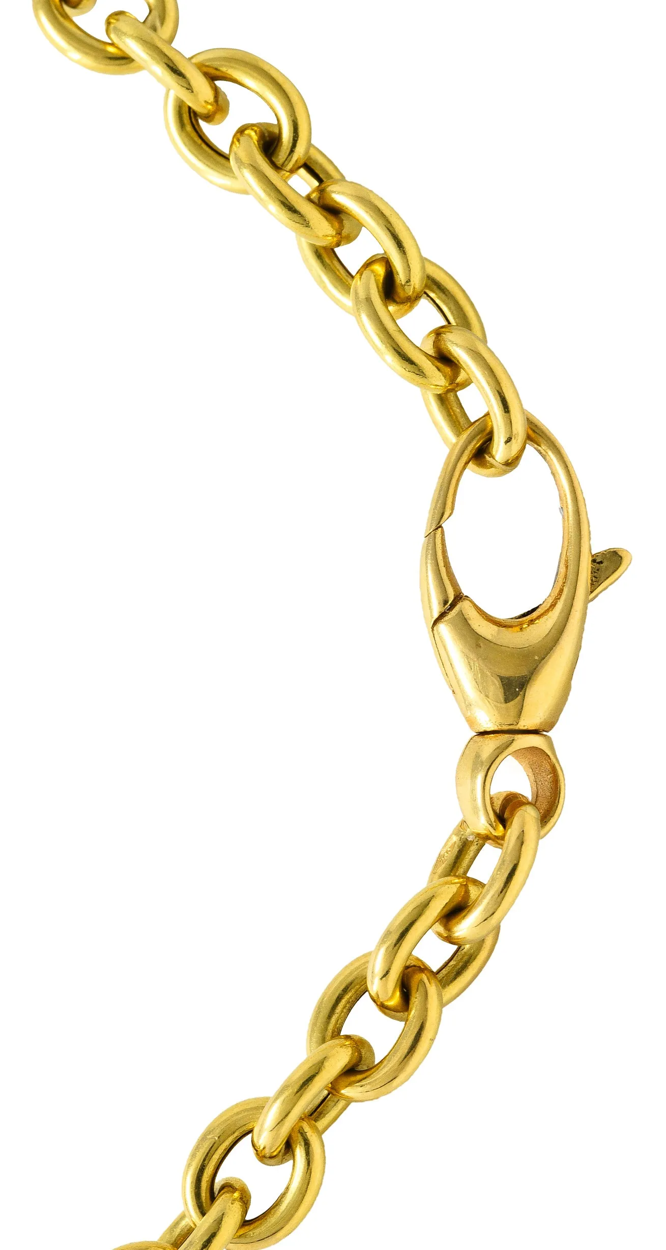 Gucci 18 Karat Yellow Gold Horsebit Pendant Vintage Necklace
