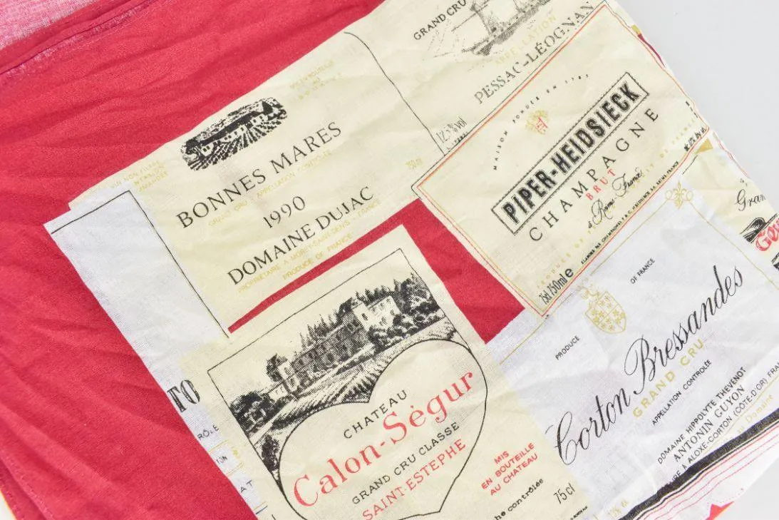 Gun Hill Handkerchief - Champagne Labels - 3pk with gift box