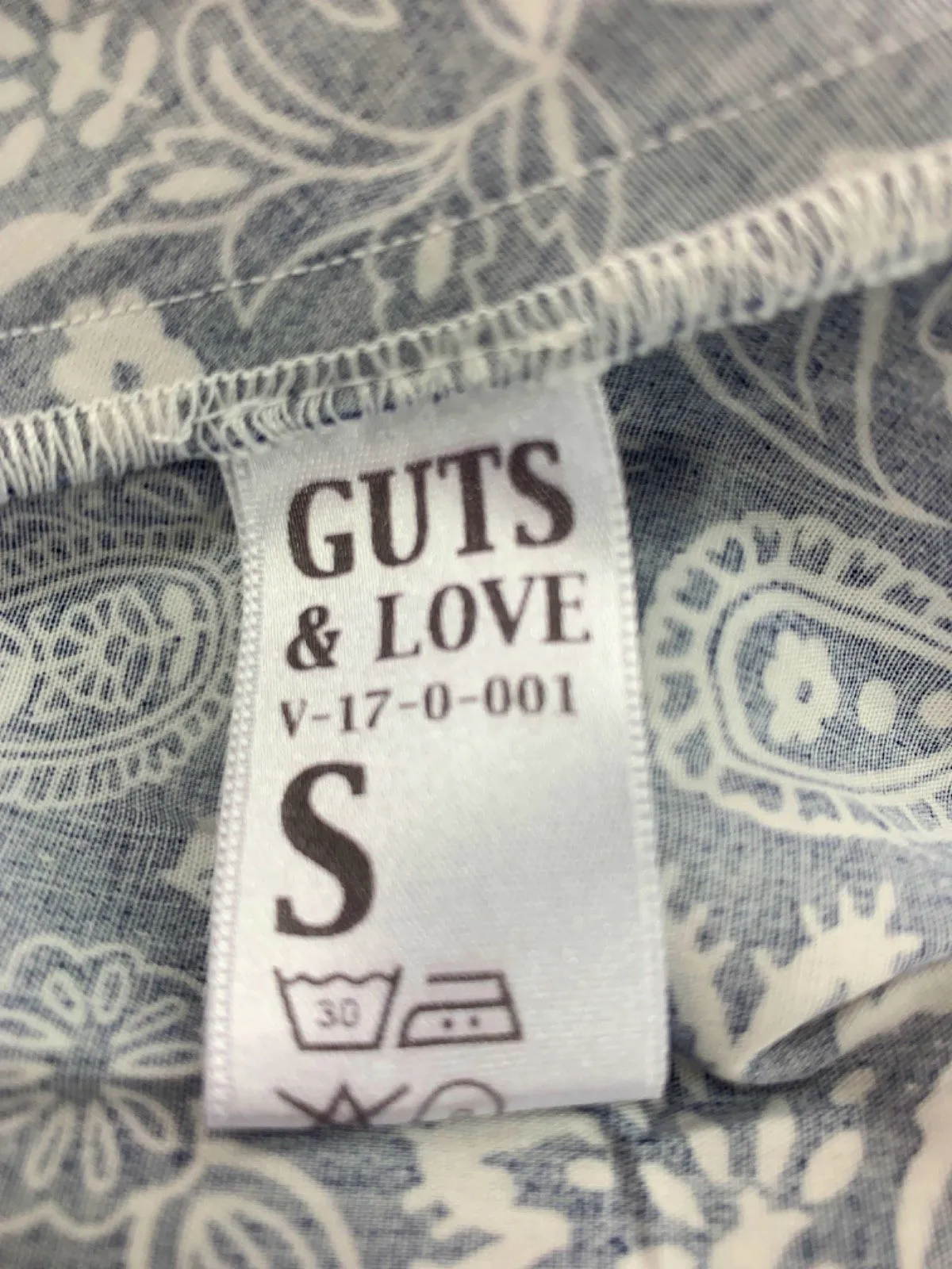 Guts & Love Blue Paisley Print Mini Dress UK S