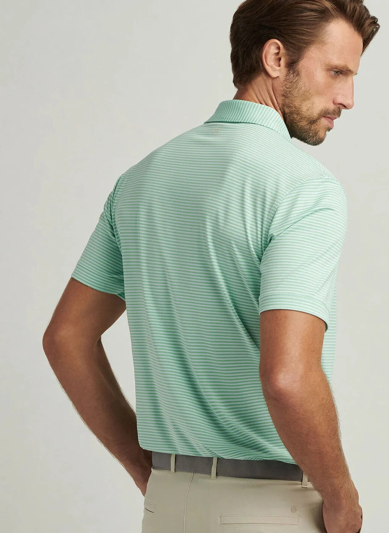 Hales Performance Jersey Polo by Peter Millar - Pear Tart