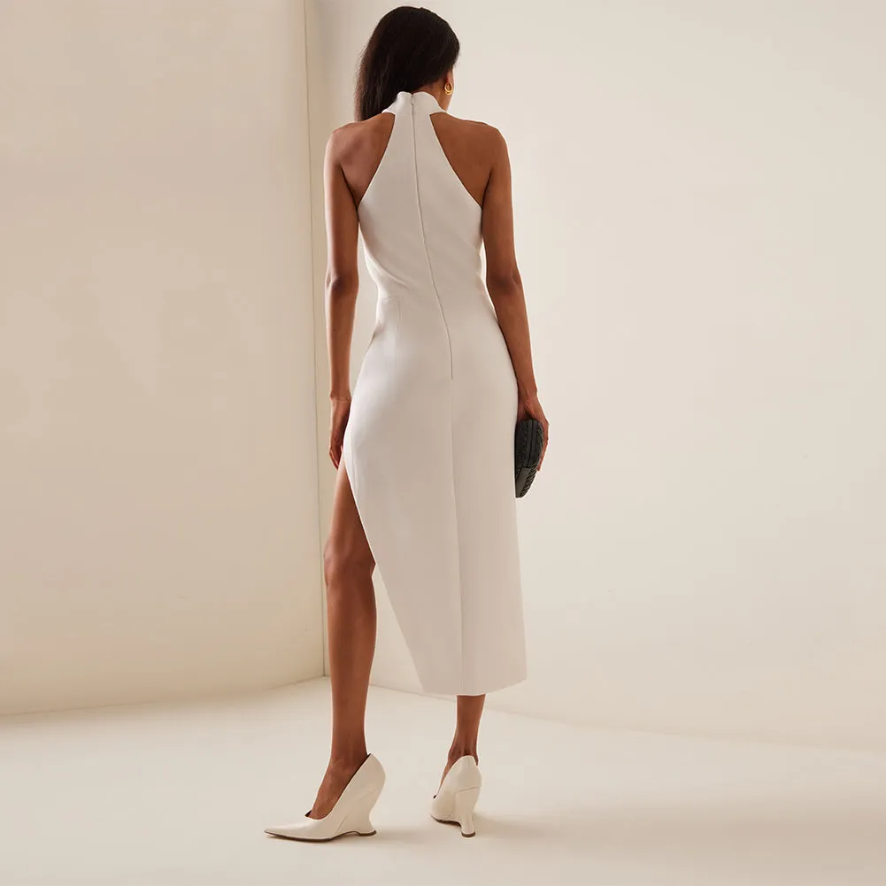 Halter Sleeveless Irregular Bodycon Dress BD2456