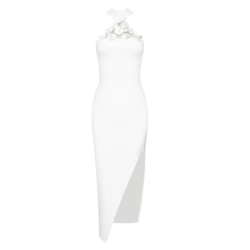 Halter Sleeveless Irregular Bodycon Dress BD2456