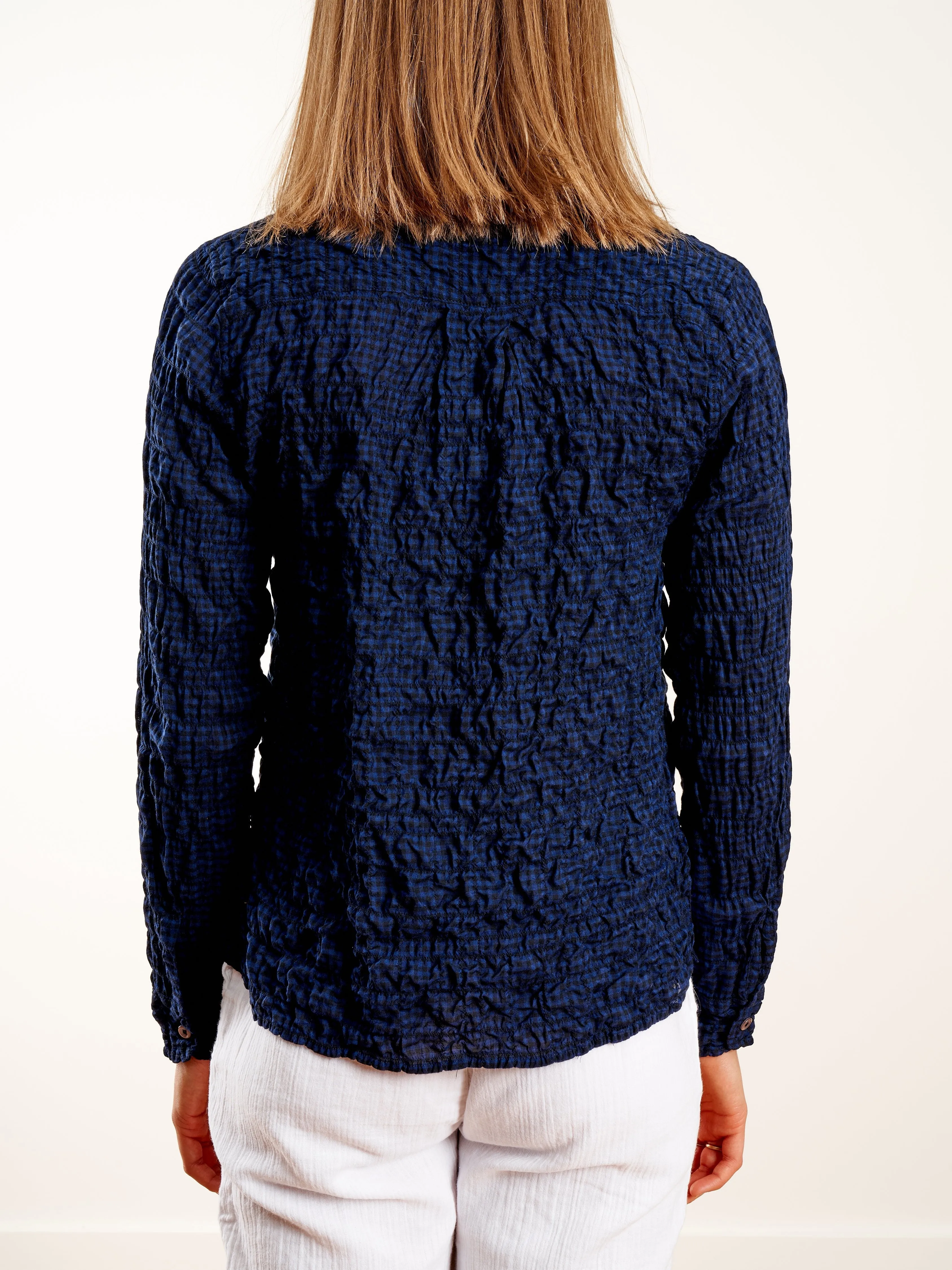 hampton pullover -  black/navy check