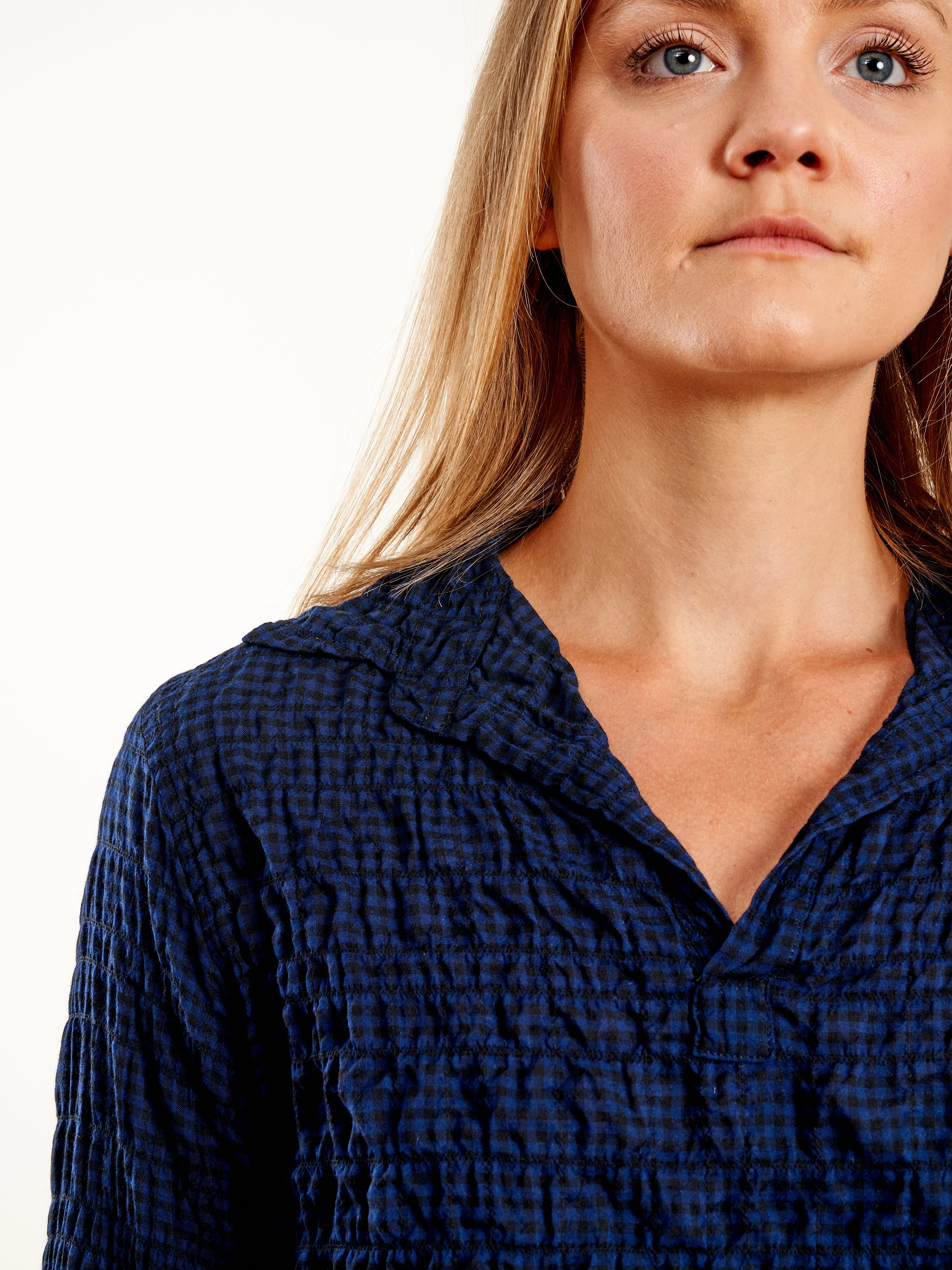hampton pullover -  black/navy check